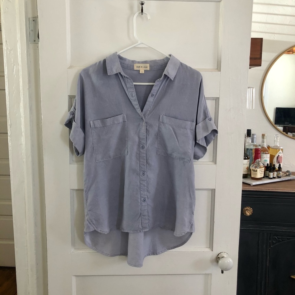 Cloth & Stone Short Sleeve Button Down - M